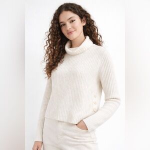 Jones Wear Women Turtle Neck Sweater XL Fisherman Scandi Preppy Layers Soft Girl